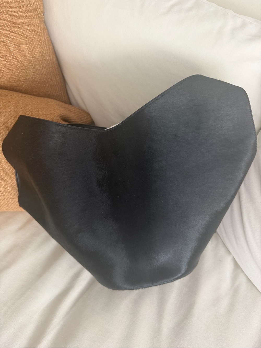 KHAITE Black Calf-Hair Sculptural Tote - Picture 3 of 5